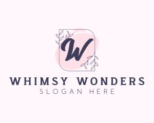 Organic Beauty Cosmetics Letter logo design