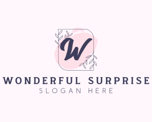 Organic Beauty Cosmetics Letter logo design