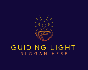 Candle Spiritual Light logo design