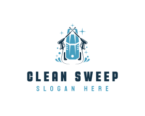 Pressure Washer Cleaning logo design