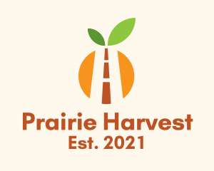 Orange Agriculture Road logo design