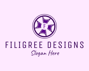 Cross Wheel Interior Design logo design