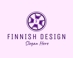 Cross Wheel Interior Design logo design