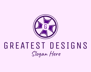 Cross Wheel Interior Design logo design