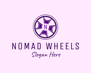 Cross Wheel Interior Design logo design