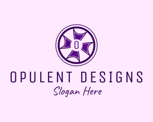 Cross Wheel Interior Design logo design