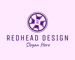 Cross Wheel Interior Design logo design