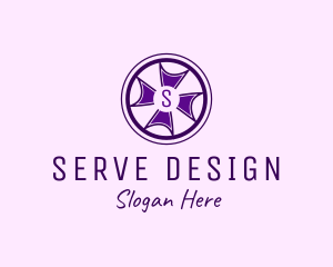 Cross Wheel Interior Design logo design