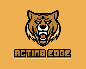 Angry Wild Lioness Feline Gaming logo design