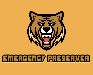 Angry Wild Lioness Feline Gaming logo design