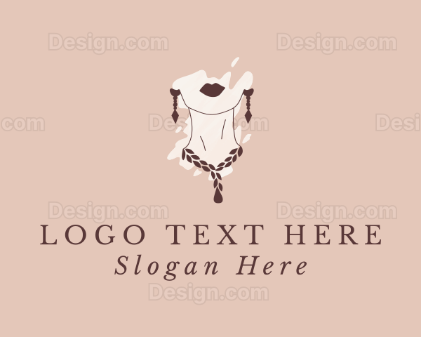 Cosmetics Necklace Jewelry Logo