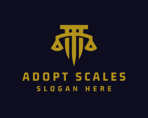 Justice Scale Column logo design