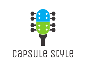 Guitar Tuner Capsule logo design