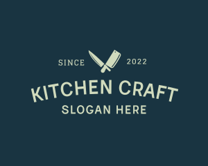 Kitchen Butcher Knife logo design