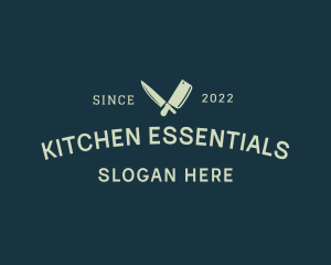 Kitchen Butcher Knife logo design