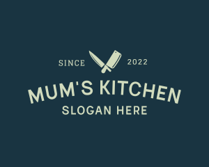 Kitchen Butcher Knife logo design