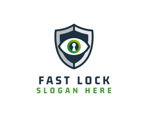 Cyber Security Eye Shield logo design