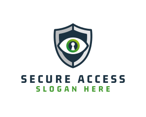 Cyber Security Eye Shield logo design