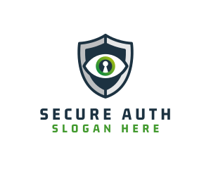 Cyber Security Eye Shield logo design