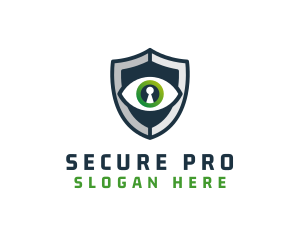 Cyber Security Eye Shield logo design