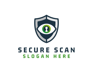 Cyber Security Eye Shield logo design