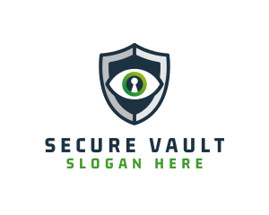 Cyber Security Eye Shield logo design