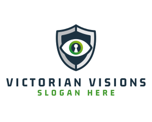 Cyber Security Eye Shield logo design