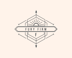 Sunburst Arrow Firm logo design