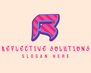 Pop Graffiti Letter R logo design