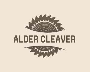 Woodcutter Circular Saw logo design