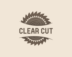 Woodcutter Circular Saw logo design