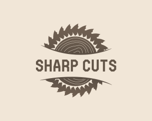 Woodcutter Circular Saw logo design