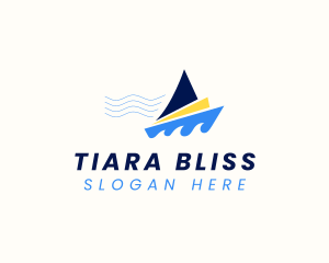 Ocean Boat Sailing  Logo