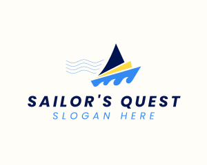 Ocean Boat Sailing  logo design