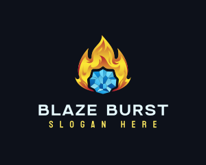 Fire Ice Temperature logo design