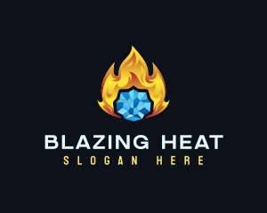 Fire Ice Temperature logo design