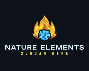 Fire Ice Temperature logo design