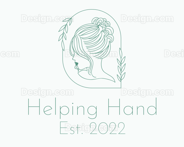 Woman Hairdresser Salon Logo