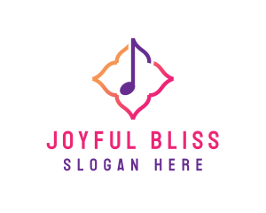 Floral Music Note logo design