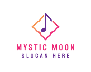 Floral Music Note logo design