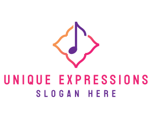 Floral Music Note logo design