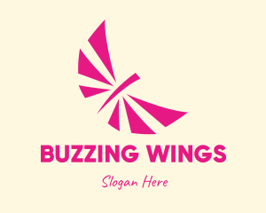 Pink Insect Wings logo design