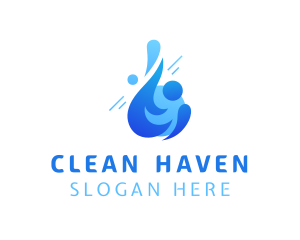 Blue Sanitary Water logo