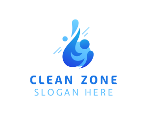 Blue Sanitary Water logo