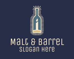 Candle Light Wine Bottle logo