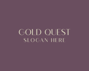 Gold Classy Wordmark logo design