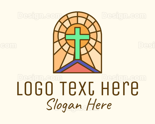 Sacred Church Stained Glass Logo