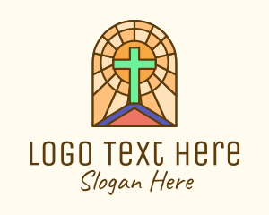 Sacred Church Stained Glass Logo