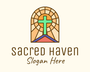 Sacred Church Stained Glass logo