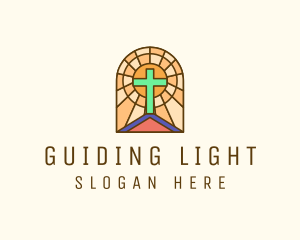 Sacred Church Stained Glass logo design